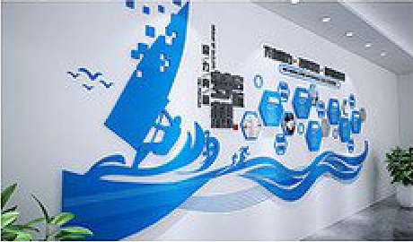 嘉兴海浪主题文化墙如何设计？