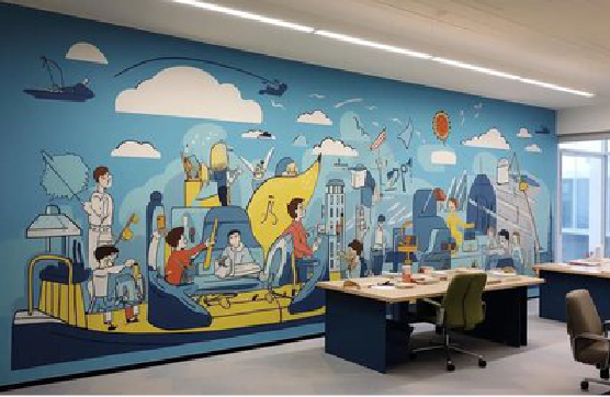 嘉兴办公室墙绘的特点。